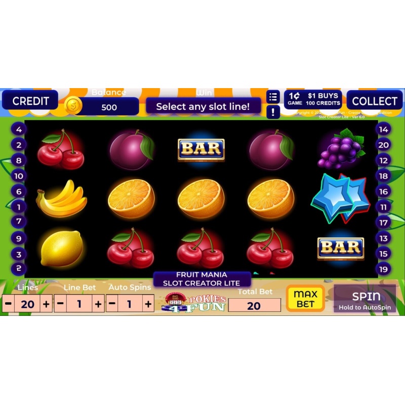 Fruit Mania - Slot Creator Lite - Create and Play - Pokies Arcade Pc - Win 10, 11