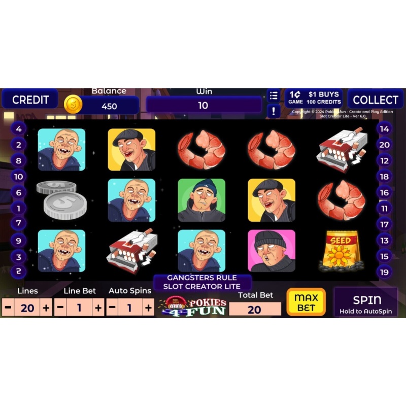 Gangsters Rule - Slot Creator Lite - Create and Play - Pokies Arcade Pc - Win 10, 11