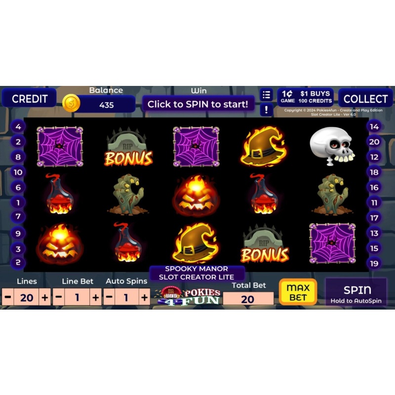 Spooky Manor - Slot Creator Lite - Create and Play - Pokies Arcade Pc - Win 10, 11