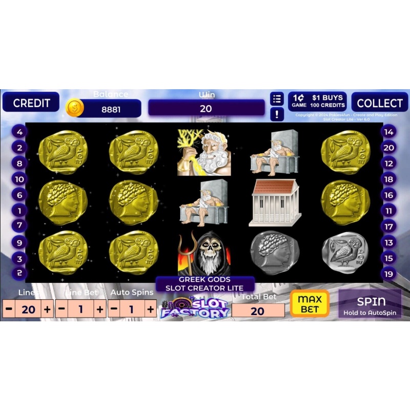 Greek Gods - Slot Creator Lite - Create and Play - Pokies Arcade Pc - Win 10, 11