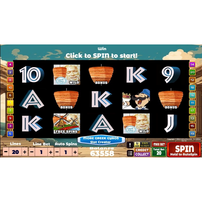 More Greek Gyros - Slot Creator - Create and Play and Share - Pokies Arcade Pc - Win 10, 11