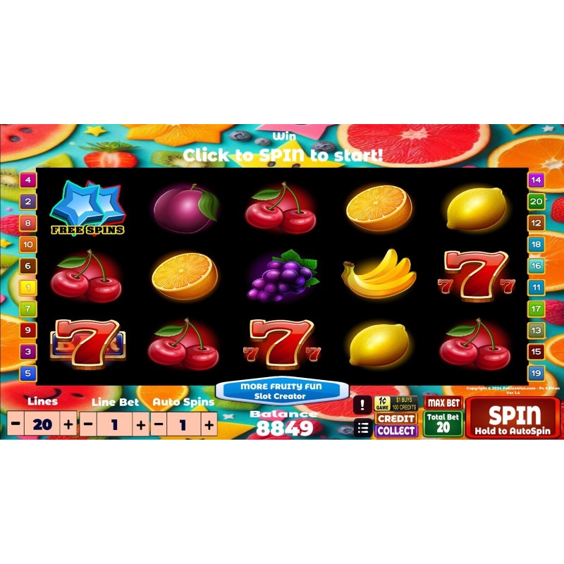 More Fruity Fun - Slot Creator - Create and Play and Share - Pokies Arcade Pc - Win 10, 11