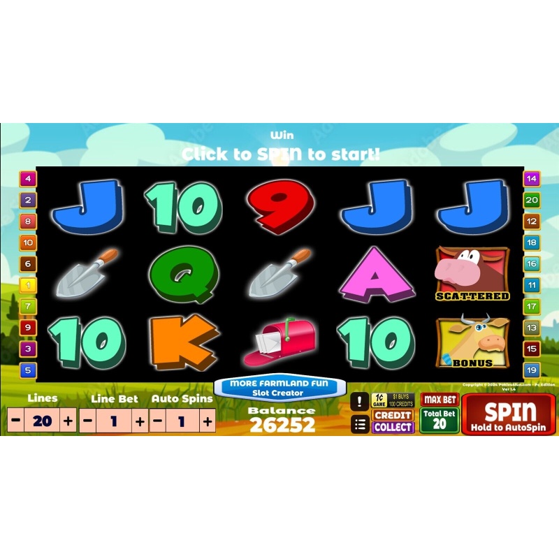 More Farmland Fun - Slot Creator - Create and Play and Share - Pokies Arcade Pc - Win 10, 11