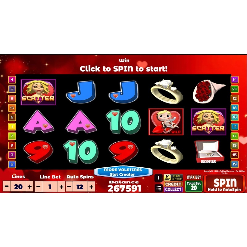 More Valetines - Slot Creator - Create and Play and Share - Pokies Arcade Pc - Win 10, 11