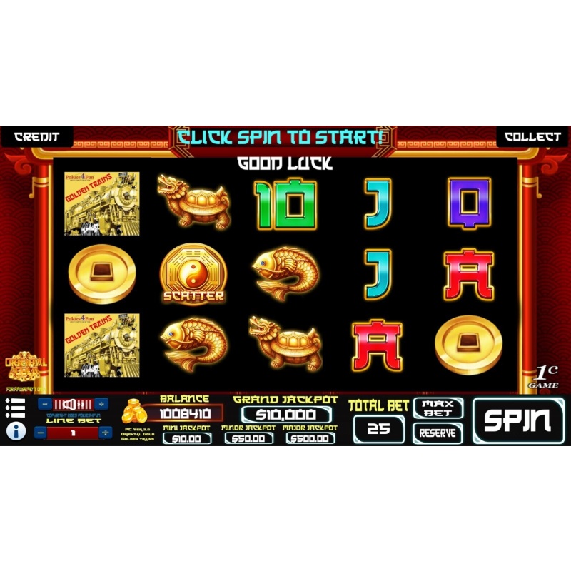 Oriental Gold Golden Trains - Slots Pokies Arcade PC Digital Download - Win 10, 11