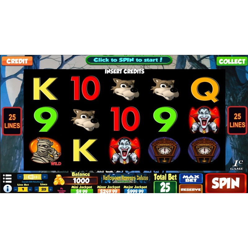 Halloween Horrors Deluxe - Slots Pokies Arcade PC Digital Download - Win 10, 11