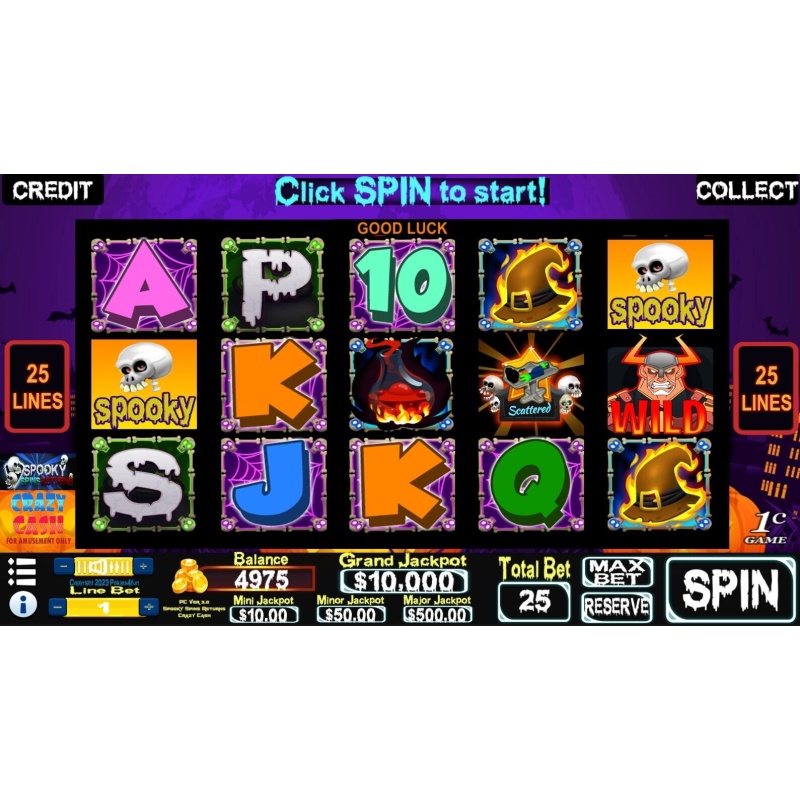 Spooky Spins Returns Crazy Cash - Slots Pokies Arcade PC Digital Download - Win 10, 11